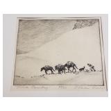 Framed pencil signed 32/60 Charles Canby