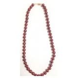 Colored cultured freshwater pearl necklace with