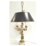 Antique figural bouillotte lamp