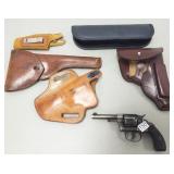 Colt double action .32 revolver & 5 holsters &