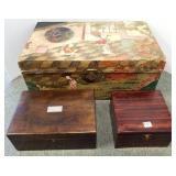 3 vintage boxes- cigar, Oriental, etc