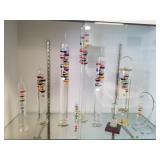 8 Galileo thermometers- various sizes