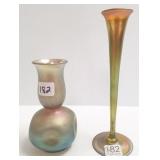 8" signed L. C. Tiffany Favrile pull feather