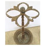 Ornate antique cast iron cane stand