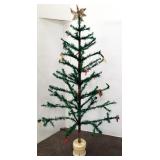 Approx 50" tall vintage feather tree (as seen)