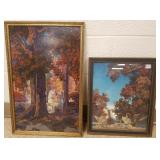 2 Parrish art prints: "Golden Hours" 1929 &