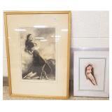 Original pin-up art signed Warner Kreutter &