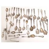 Group of sterling souvenir spoons 15 troy oz total