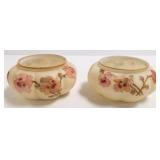 2 Victorian Crown Milano decorated bowls