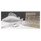 6 signed Lalique fish & trade sign
