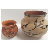 Santa Domingo & Hopi Pueblo pottery unsigned