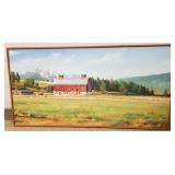 Framed unsigned Ed DuRose oil on canvas-