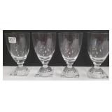 4 rare William Yeoward goblets with lemon