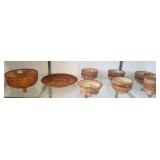 12 pieces Greentown chocolate pattern glass