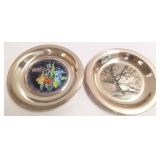 2 sterling plates- James Wyeth- 15 troy oz. total