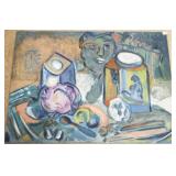 Unframed John Beauchamp oil on canvas 27"x 37"