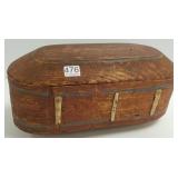 Rare 14" antique Inuit fishing tackle/ tool box