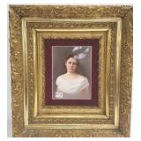 Ornately framed KPM portrait plaque 5 1/2"x 7 1/2"