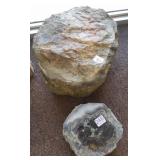 10" diameter- approx. 6" thick petrified log
