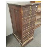 15-drawer wooden file cabinet