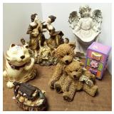 Group large ceramic figures- Teddy bear, etc