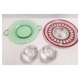 4 pieces glass- Orrefors,  Heisey, etc.