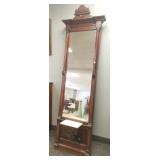 Tall Victorian pier mirror with marble shelf