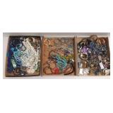 Group of costume jewelry in 3 boxes