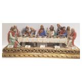 32" x 15" Capodimonte hand painted porcelain last