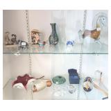 Group including art glass, paperweights, vases,