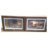 2 framed signed & numbered Redlin prints-