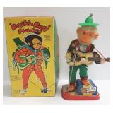 Vintage battery op. rock & roll monkey with box