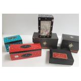 6 Radko ornaments with boxes
