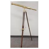 Brass telescope with tripod