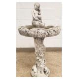 3 piece cement birdbath