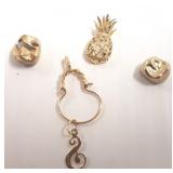 2 gold teeth, 14K charm, etc. 5.8 grams