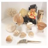 Group advertising items, shells, etc.