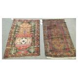 2 handmade oriental rugs approx. 2 1/2