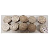 50 assorted U.S. silver 1/2 dollars