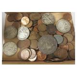 Group of U.S. silver coins & pennies