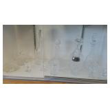 4 cut glass decanters- Waterford, Orrefors &