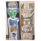 2 John Beauchamp unframed oil on canvas-not