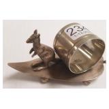 Kangaroo figural silverplate napkin ring