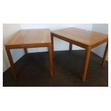 2 - teak mod side tables