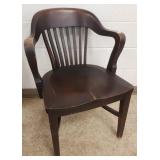 Antique mahogany courthouse chair