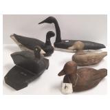 5 primitive wood decoys (some as seen)