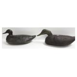 2 large primitive wood decoys
