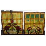 2 piece stained glass window