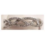 10k white gold band set with diamonds