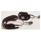 Pair spurs with leather straps
